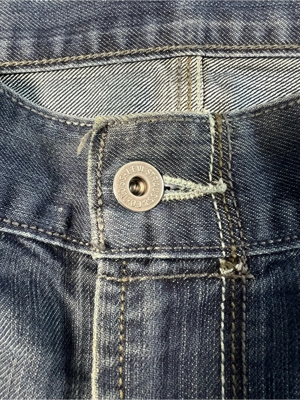 Levi’s 514 Slim Straight Jeans Men’s 36x32 Blue Denim Flap Pocket Casual Classic